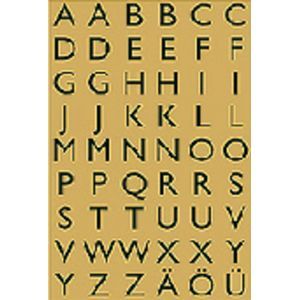 Picture 1 of Etiket HERMA 4145 13x12mm letters A-Z zwart op goud