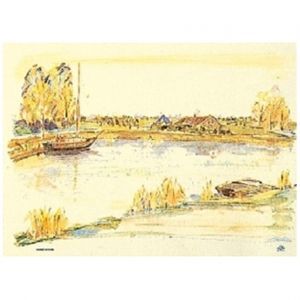 Picture 1 of Placemat tork 31cm x 42cm creme aquarel