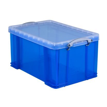 Picture 1 of Opbergbox Really Useful 48 liter 600x400x315mm transparant blauw