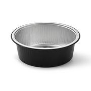 JIEHIN 100 stuks 18 cm aluminium schalen rond met deksel, 630 ml JIEHIN 100 stuks 18 cm aluminium schalen rond met deksel, 630 ml