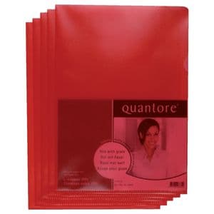 Picture 2 of Insteekmap L-model Quantore A4 PP 0.12mm rood 25 stuks