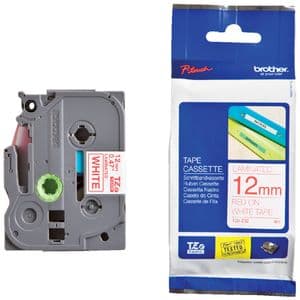 Picture 2 of Labeltape Brother P-touch TZe-232 standaard 12mm rood op wit