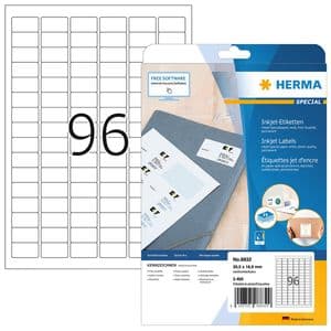 Picture 1 of Etiket HERMA 8832 30.5x16.9mm mat wit 2400 stuks