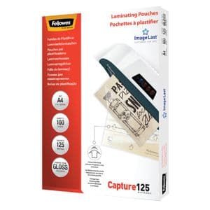 Picture 3 of Lamineerhoes Fellowes A4 2x125micron glans 100 stuks
