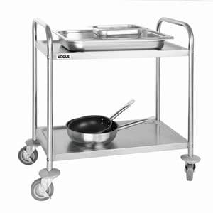 Picture 2 of Serveerwagen Vogue met 2 plateaus 82.5x71 cm RVS
