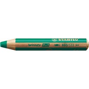 Picture 1 of Kleurpotloden STABILO 880 woody 3 in 1 multitalent groen