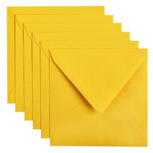 Picture 1 of Envelop Papicolor 140x140mm dottergeel pak à 6 stuks