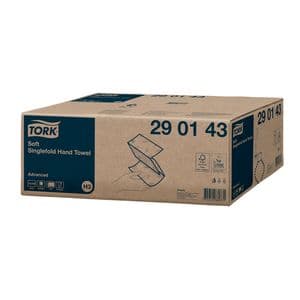 Picture 2 of Handdoek Tork H3 Advanced singlefold 2-laags 226x230mm 15x250 vel wit 290143