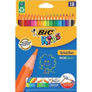 Picture 1 of Kleurpotloden BicKids Evolution ecolutions ass blister à 18st