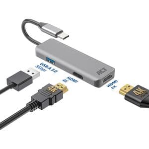 Picture 4 of Adapter ACT USB-C 4K multiport voor 2 HDMI monitoren