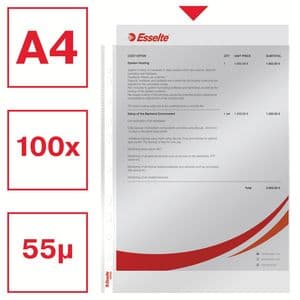 Picture 2 of Showtas Esselte copy safe 0.06mm PP A4 glashelder 100 stuks