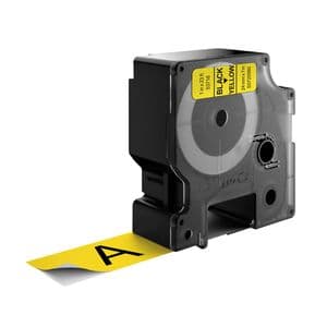 Picture 3 of Labeltape Dymo LabelManager D1 polyester 24mm zwart op geel