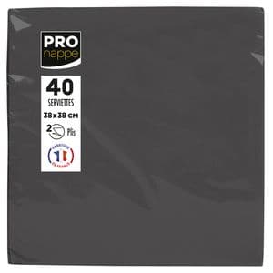 Picture 1 of Servet Pronappe 1/4 vouw 2-laags 380x380mm 40 vel zwart