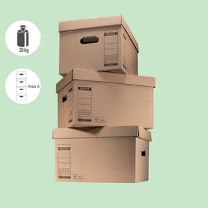 Picture 6 of Archief- en transportdoos met deksel Leitz Premium 335x280x440mm natuurbruin