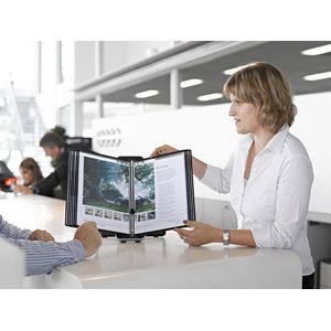 Picture 7 of Zichtpanelensysteem bureau Tarifold VEO PP A4 met 10-tassen zwart