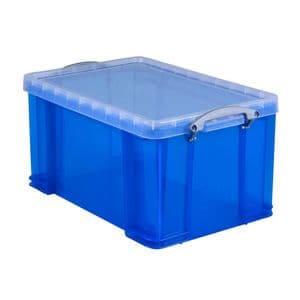 Picture 1 of Opbergbox Really Useful 48 liter 600x400x315mm transparant blauw