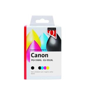 Picture 1 of Inktcartridge Quantore alternatief tbv Canon PGI-550XL CLI-551XL zwart + 4 kleuren