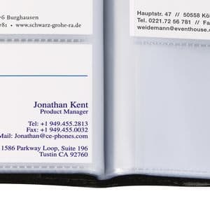Picture 4 of Visitekaartmap Sigel VZ172 voor 192 kaarten 90x58mm kunstleer zwart