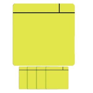 Picture 1 of Magneet scrum 75x75mm geel 5 stuks