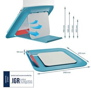 Picture 2 of Laptopstandaard Leitz Ergo Cosy verstelbaar recyled blauw