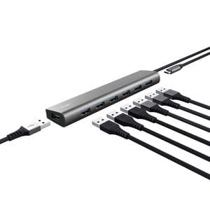 Picture 3 of Hub Trust HALYX 7-port USB-A 3.2 zilver