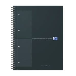 Picture 1 of Spiraalblok Oxford International Notebook A4+ ruit 5X5mm 160 pagina's zwart
