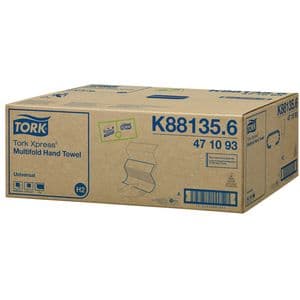 Picture 2 of Handdoek Tork H2 Xpress Universal multifold 1-laags 213x234mm 20x250 vel wit 471093