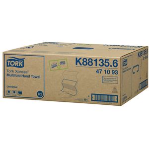 Picture 2 of Handdoek Tork H2 Xpress Universal multifold 1-laags 213x234mm 20x250 vel wit 471093