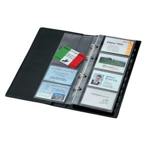 Picture 2 of Visitekaartringband Sigel VZ300 voor 200 kaarten 90x58mm kunststof zwart