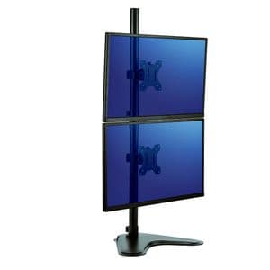 Picture 2 of Monitorarm Fellowes Seasa dubbel verticaal vrijstaand zwart