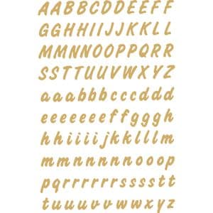 Picture 1 of Etiket HERMA 4152 8mm letters A-Z goud op transparant 238stuks