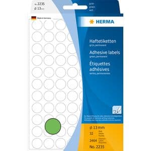 Picture 1 of Etiket HERMA 2235 rond 13mm groen 2464 stuks