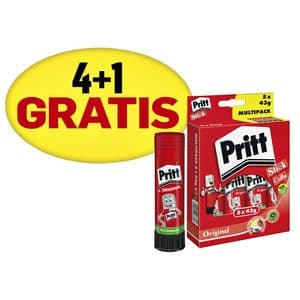 Picture 1 of Lijmstift Pritt Stick Original 43gr promopack 4+1 gratis