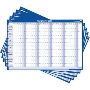 Picture 3 of Jaarplanner 2026 Legamaster 90x60cm horizontaal gelamineerd Engelstalig