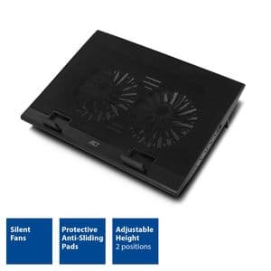 Picture 3 of Laptopstandaard ACT 2 standen met ventilator 4-p hub