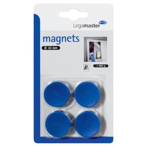 Picture 1 of Magneet Legamaster 30mm 850gr blauw 4 stuks