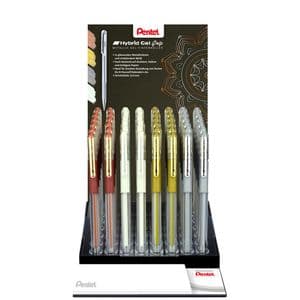Picture 1 of Gelschrijver Pentel K118 Grip medium assorti 4 kleuren
