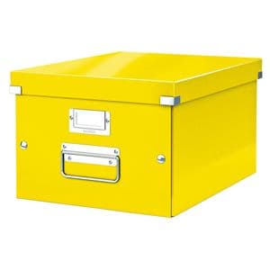 Picture 1 of Opbergdoos Leitz Click & Store WOW middel gerecycled karton 281x200x370mm geel