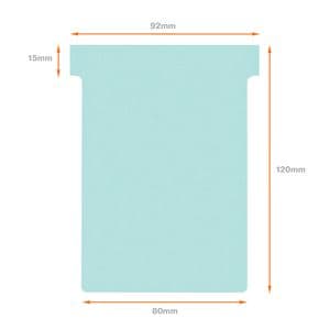 Picture 1 of T-kaart Nobo nr.3 80mm blauw 100 stuks