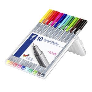 Picture 2 of Fineliner Staedtler Triplus 334 assorti 0.3mm 10 stuks