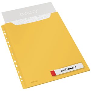 Picture 2 of Insteekmap U-model Leitz Cosy harmonica A4 met perforatiestrip PP geel