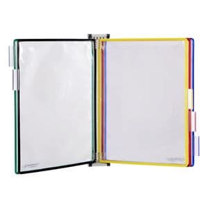 Picture 1 of Zichtpanelensysteem wand Tarifold metaal A4 met 5-tassen assorti