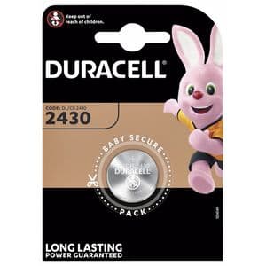 Picture 1 of Batterij Duracell knoopcel 1xCR2430 lithium Ø24mm 3V-280mAh