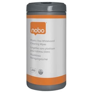 Picture 1 of Whiteboardreinigingsdoekjes Nobo plasticvrij 100 stuks