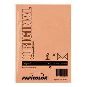 Picture 3 of Envelop Papicolor C6 114x162mm oranje pak à 6 stuks