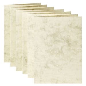 Picture 2 of Correspondentiekaart Papicolor dubbel 105x148mm marmer ivoor pak à 6 stuks