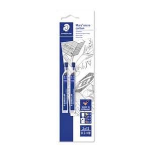 Picture 1 of Potloodstift Staedtler Mars Carbon Micro 0.7mm HB blister 2 stuks
