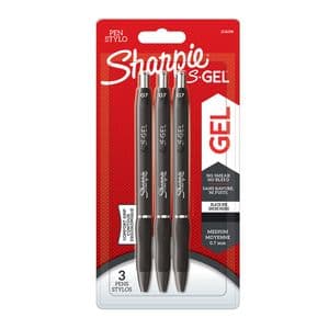 Picture 1 of Gelschrijver Sharpie S-gel medium zwart blister à 3 stuks