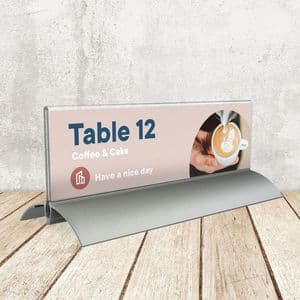 Picture 3 of Tafelnaambord Europel 2 61x210mm acryl aluminium