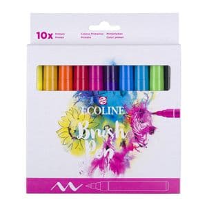 Picture 3 of Brushpen Talens Ecoline set à 10 stuks primair